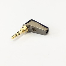100 pc ângulo direito L tipo de conector estéreo de 3.5mm fone de ouvido plug goldplated 2024 - compre barato