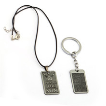 Hot Game Dark Souls Keychain Praise The Sun Dog Tags Key Ring Rape Chain Sliver Pendants Jewelry Chaveiro Porte Clef llaveros 2024 - buy cheap