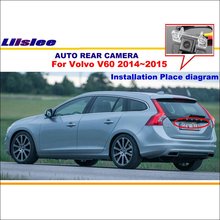 Liislee-cámara de visión trasera para coche, accesorio para Volvo v60 2014 ~ 2015, cámara de aparcamiento trasera, lámpara de matrícula 2024 - compra barato