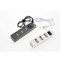 Мини USB 2,0 концентратор 4 порта концентратор usb портативный usb-хаб с переключателем вкл/выкл USB сплиттер адаптер кабель для ПК ноутбука с питанием 2024 - купить недорого