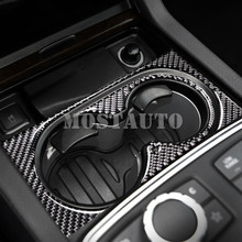 Para benz gls x166 fibra de carbono centro console copo titular capa 2016-2018 acessórios do carro interior decoração do carro guarnição 2024 - compre barato