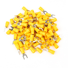 50PCS SV5.5-5 Yellow Furcate Terminal Cable Wire Connector Fork Type Insulated Wiring Terminals for AWG12-10 2024 - buy cheap