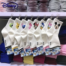 Disney cute Mickey cartoon 100% cotton socks new design boat socks casual soft socks 2024 - compre barato