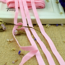 Pantalones finos y lisos de color rosa, bandas elásticas con borde, banda de goma, molduras, cinta elástica, accesorios para bebés y niñas, #1396 2024 - compra barato