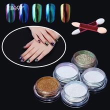 Professional Nail Art Metal Polish Chameleon Powder Color Manicure Mirror Chrome Effect Pigment Powder With Brush 2024 - buy cheap
