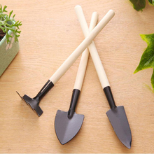 Hot Selling 3PC/set Mini Garden Hand Tool Kit Plant Gardening Shovel Spade Rake with Wood Handle Metal Head for Gardener 2024 - buy cheap