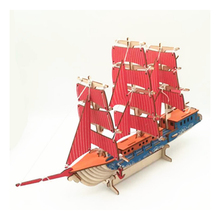 DIY Model toys 3D Wooden Puzzle Western sailboat Wooden Kits Puzzle Game Assembling Toys Gift for Kids Adult P58 2024 - buy cheap