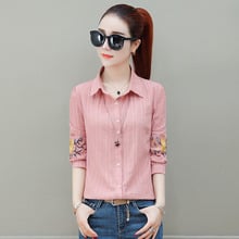 Embroidery Women Spring Summer Style Blouses Shirts Tops Lady Casual Long Sleeve Turn-down Collar Blusas Tops DF2809 2024 - buy cheap