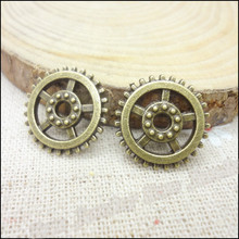 Wholesale 60 pcs Vintage Charms gear wheel Pendant Antique bronze Fit Bracelets Necklace DIY Metal Jewelry Making 2024 - buy cheap