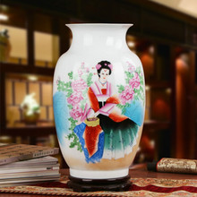 Jingdezhen-jarrones de porcelana pintados a mano, Jarrón chino antiguo de belleza, florero de gran tamaño, artículo de decoración para el hogar, sala de estar 2024 - compra barato