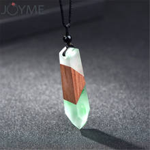 Fashion Natural Wooden Men Necklace Handmade Wood Resin Necklace Vintage Statement Necklaces & Pendants Long Rope Jewelry Gifts 2024 - buy cheap