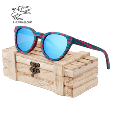 AN SWALLOW Polarized Wooden Sunglasses Men Bamboo Sun Glasses Women Brand Designer Original Wood Glasses Oculos de sol masculi 2024 - buy cheap