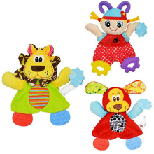 Baby Cute Rattle Toys Cartoon Animals Hand Bells Rattles Toy Playmate Plush Doll Teether Toys for Baby Kids 20% off 2024 - buy cheap