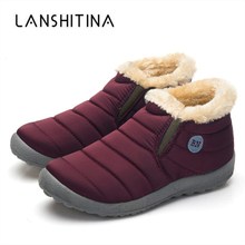 2020 New Winter Warm Snow Boots Cotton Inside Antiskid Bottom Warm Fur Waterproof Ski Boots Plush Inside Casual Shoes Size 35-48 2024 - buy cheap