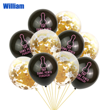 10pcs Bachelorette Balloons Bachelor Party Penis Balloon YAY Same Penis Hen Night Party Sequin Wedding Balloon Accessories 2024 - buy cheap