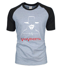 V for Vendetta men t shirt 2021 new summer 100% cotton high quality raglan tees fashion basic t shirt hip hop Camiseta Masculino 2024 - buy cheap