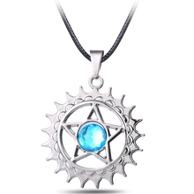 MJ Jewelry Anime Black Butler Demon contract Blue Crystal Pendant Necklace Cosplay Gifts Jewelry 2024 - buy cheap