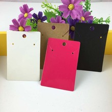 100pcs 7.5x5cm Jewelry Cards 4 color Paper Pendant Blank Diy Necklace Card ladies accessory Display /chain Packing cards 2024 - buy cheap