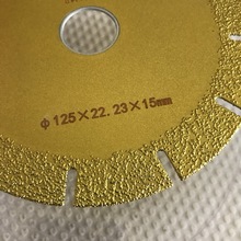 Free shipping of Brazed diamond abrasive cutting blade coated titanium diamond grinding disc 125*22*2*12mm width of coating 2024 - buy cheap