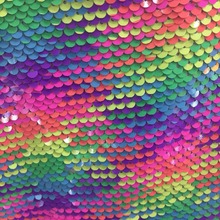 Lasui-tecido de renda bordado com lantejoulas arco-íris multicoloridas, 1 y, tecido brilhante para dança/vestido de noite w0082 2024 - compre barato