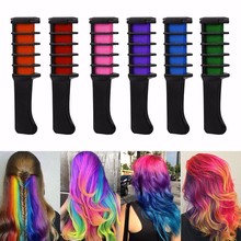 6Pcs Wholesale Professional 6 Colors Mini Disposable Personal Salon Use Temporary Hair Dye Comb Crayons Hair Dyeing Tool 2024 - buy cheap