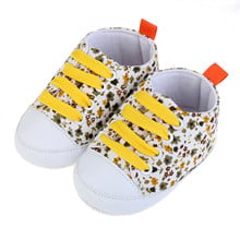 SAGACE Toddler Soft Soled Anti-slip  Baby Canvas Floral Shoes Girls Printed baby Casual Shoes comfortable Lace-Up design 190322 2024 - buy cheap