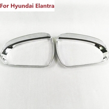 For Hyundai Elantra AD 2016 2017 Car Rearview Mirror Frame Cover Rain Eyebrow Covers Stickers Shade Decoration Auto Accessories 2024 - buy cheap