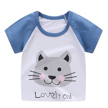 Cartoon Print Short Sleeve Kids Girls T-shirts Cotton Infant T-shirt Casual Tee Tops Boy Shirt Summer Baby Boys T Shirt 2024 - compre barato