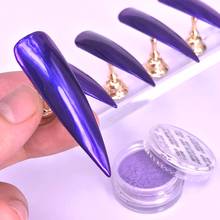 YWK 1g/Bottle Purple Nail Powder Polish Chrome Pigment Mirror Powder Nails Manicure Mirror Effect Nail Art Glitter Powder 2024 - buy cheap