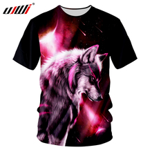UJWI Men Clothes 2019 T Shirt Print Galaxy Space Wolf 3d T-shirt Man Hip Hop O Neck Streetwear Fitness Compression Shirts 7XL 2024 - buy cheap