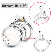 Chaste Bird New Arrival 316 Stainless Steel Male Through Hole PA Chastity Device Penis Ring Cock Cage Adult Sex Toys "Bridge"-03 2024 - buy cheap