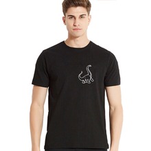 Camiseta de bolso de dinossauro fofo, camiseta masculina unissex de bolso tumblr instagram pinterest, camisetas estilosas de algodão hipster engraçada 2024 - compre barato