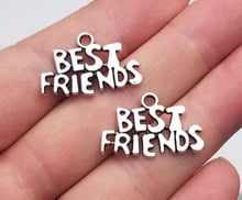 20pcs/lot--24x16mm, Antique silver plated Best Friends word charms ,DIY supplies, Jewelry accessories 2024 - buy cheap