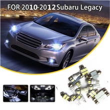 LOAUT 8 шт. Белый Автомобильный светодиодный светильник, лампы, интерьерная посылка, комплект для Subaru 2010-2012, унаследованный купольный светильник, s карта, светильник s 2024 - купить недорого