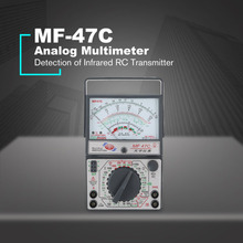 MF-47C аналоговый мультиметр постоянного/переменного напряжения измеритель тока инфракрасное Обнаружение ручной hFE тестер мультитестер зуммер батарея тест 2024 - купить недорого