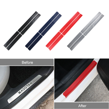 Universal 3D Car Threshold Carbon Fiber Sticker Door Plate Anti-Kicked Scratch Protection Car Sticker Strip Carbon Fiber Film 2024 - buy cheap