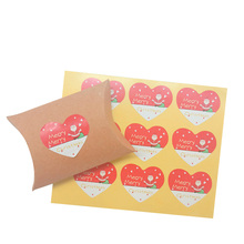 90pcs/lot Merry Christmas Snowman Heart Sealing Sticker Adhesive Kraft Seal Sticker for Baking Gift Label Stickers 2024 - buy cheap