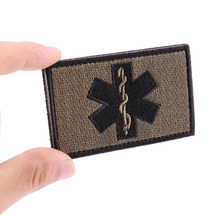 2Pcs Embroidery Military Patch Emergency Medical Technician PARAMEDIC Embroidered Militar Patches Badges Armband Badge Stickers 2024 - buy cheap