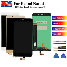 Tela lcd a + qualidade 5.5 polegadas para xiaomi redmi note 4, touch screen, digitalizador, montagem para redmi note4, substituição + ferramentas 2024 - compre barato