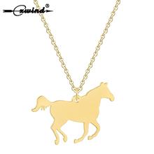 Cxwind Fashion Chic Statement Racing Horse Pendant Necklace Animal Horse Chain Necklaces Jewelry For Women Girl Best Gift Collar 2024 - buy cheap