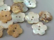 200pcs Mother of Pearl Flower Shell Buttons 2 holes natural color 15mm for sewing, craft, clothing, bag lacquered 2024 - buy cheap