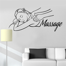 Decalque de parede de vinil, adesivo de massagem spa, mulher, relaxamento, beleza, decoração da casa, decoração da parede removível, adesivo de parede de vinil, sala de estar, d67 2024 - compre barato