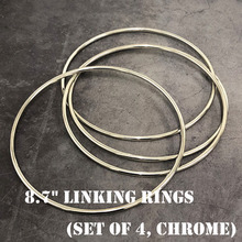 Deluxe 8.7" Linking Rings (Set of 4, Chrome) Magic Tricks Four Linking Rings Magia Magicians Stage Illusion Gimmick Prop Fun 2024 - buy cheap
