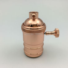 Vintage Industrial Lámpara de cobre titular con interruptor E26 E27 Retro antiguo latón toma para lámpara Edison E26 E27 2024 - compra barato