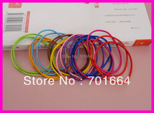 100PCS Assorted Colors  2mm elastic ponytail holders with gluing connection,2mm elastic hair bands,16.0cm length of circle 2024 - buy cheap