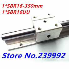 Sbr16 guia de rolamento linear 16mm 350mm 16mm sbr16, trilhos suportados para cnc, peças wiht 1 sbr16vdc 2024 - compre barato