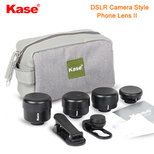 Kase-lente de teléfono estilo cámara DSLR 4 en 1, Kit de lente gran angular/Macro/ojo de pez/teleobjetivo para Smartphone iPhone 8, Samsung y Huawei 2024 - compra barato