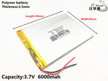 1pcs/lot Good Qulity large capacity 3.7V 3595130 6000 mah each tablet universal rechargeable lithium batteries 2024 - buy cheap