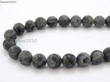 Natural Matte Larvikite Labradorite 10mm Frosted Gems stones Round Ball Loose Spacer Beads 15''   5 Strands/ Pack 2024 - buy cheap