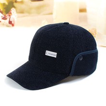 High Quality Men's Winter Hat Warm Ear Protection Plus Velvet Thick Middle Aged Elderly Wool Baseball Cap With Faux Fur Inside 2024 - buy cheap